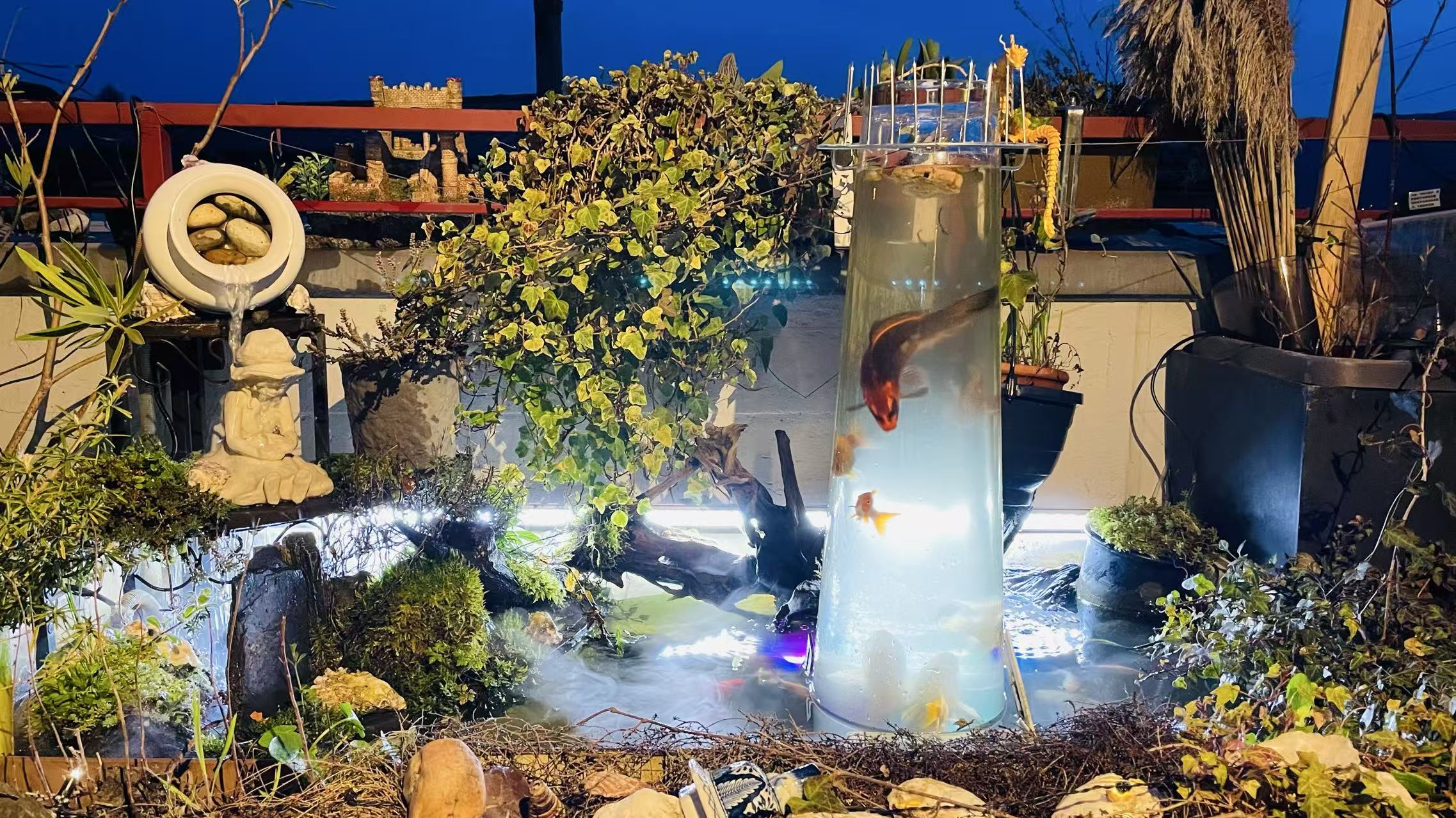 Illuminated Night Waterscape